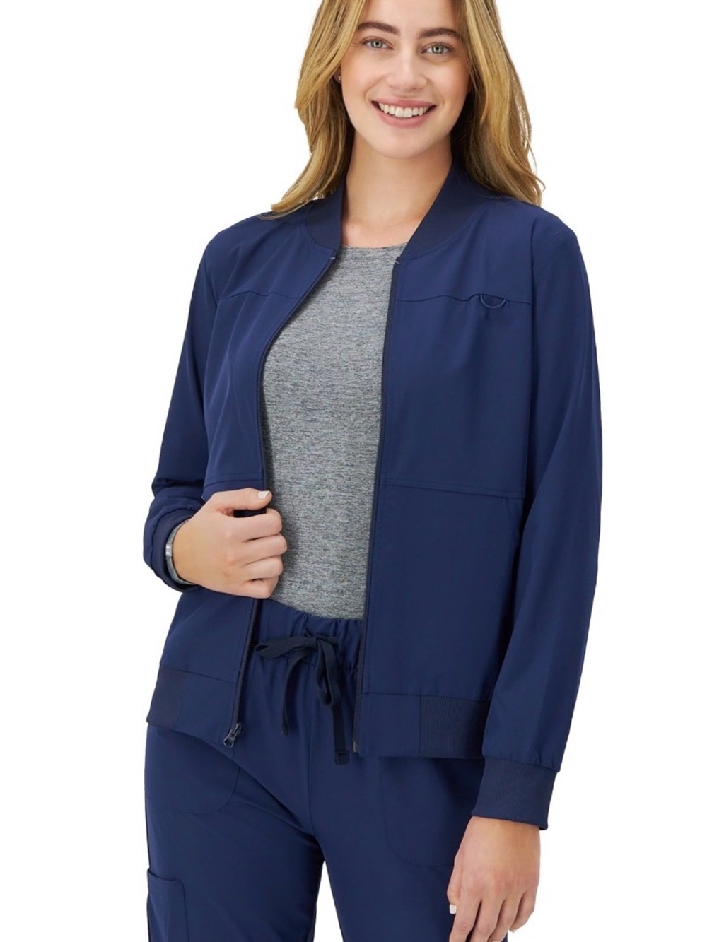 Hanes Women’s Scrubs Bomber Scrub Jacket